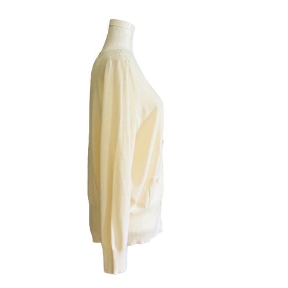 Lane Bryant Cardigan Sweater Cream Cotton Pockets Button Front Size 14/16 XL NEW - Picture 4 of 11